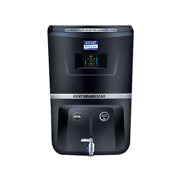 Picture of KENT Grand Star ZWW 9 Litres RO + UV + UF + TDS Control + UV in Tank Water Purifier (4 Years Free Service/ Multiple Purification Process/ 20 LPH Flow/ Zero Water Wastage/ Black)